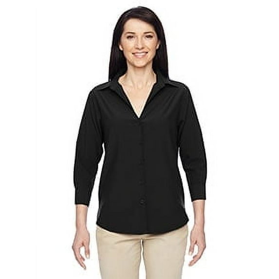 Harriton Ladies' Paradise 3/4-Sleeve Performance Shirt