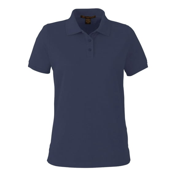 Harriton M205W Women's Valiant Cotton Snag Protect Polo-Dark Navy-XS