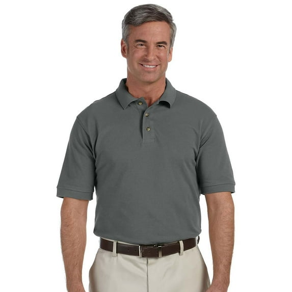 Harriton M200 Mens Classic Polo Shirt - Charcoal - Large