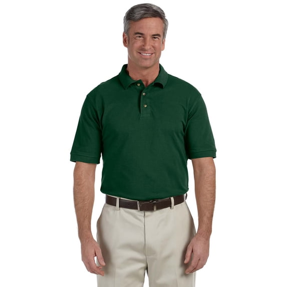 Harriton M200 Mens Classic Polo Shirt - Dark Green - Small