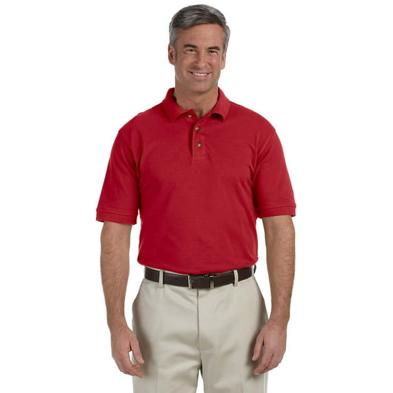 Harriton M200 Mens Classic Polo Shirt - Red - X-Large