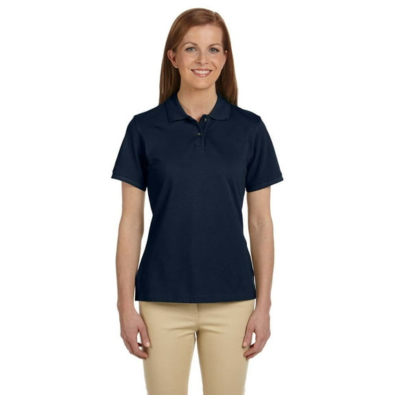 Harriton M200W Ladies Cotton Polo Shirt - Navy - Small