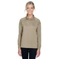 thumbnail image 1 of Harriton M211LW Women's Advantage Long Sleeve Tactical Polo-Desert Khaki-XS, 1 of 3