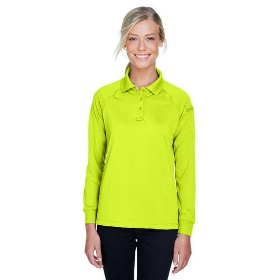 Harriton M211LW Women's Advantage Long Sleeve Tactical Polo-Safety Yellow-S