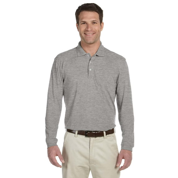 Harriton M265L Men's 5.6 oz. Easy Blend Long-Sleeve Polo