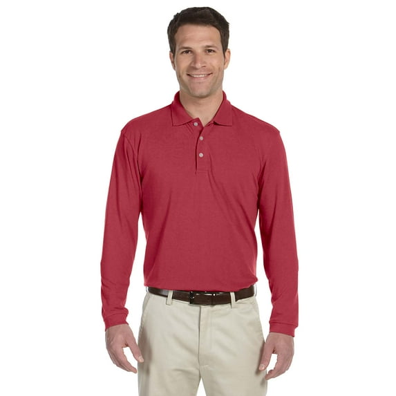 Harriton M265L Mens Easy Blend Long-Sleeve Polo