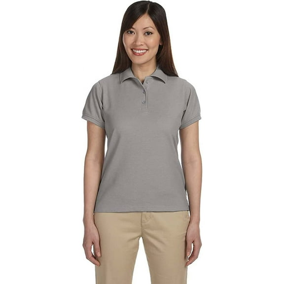 Harriton M280W Ladies 5 oz. Blend-Tek Polo Grey Heather S