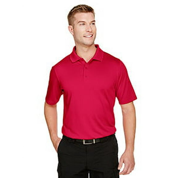 Harriton M348 Men's Advantage Snag Protection Plus Polo-Red-4XL