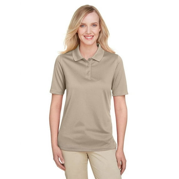 Harriton M348W Women's Advantage Snag Protection Plus Polo-Khaki-L