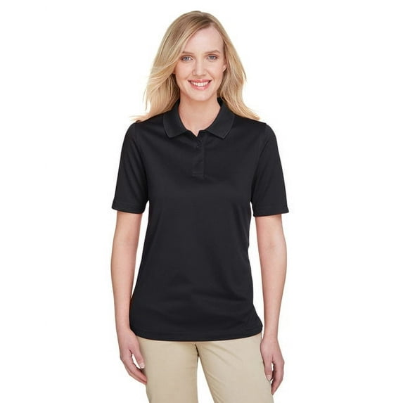 Harriton M348W Women's Advantage Snag Protection Plus Polo-Black-2XL