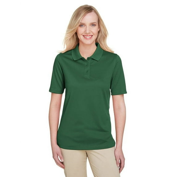 Harriton M348W Women's Advantage Snag Protection Plus Polo-Dark Green-XS