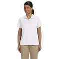 thumbnail image 1 of Harriton M374W Ladies Poly Mesh Polo Shirt - White - X-Large, 1 of 2