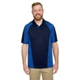 thumbnail image 1 of Harriton M385 Men's Advantage Snag Protection Plus IL Colorblock Polo-Dark Navy/ True Royal/ Dark Charcoal-5XL, 1 of 3