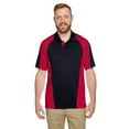 thumbnail image 1 of Harriton M385 Men's Advantage Snag Protection Plus IL Colorblock Polo-Black/ Red/ Dark Charcoal-2XL, 1 of 3