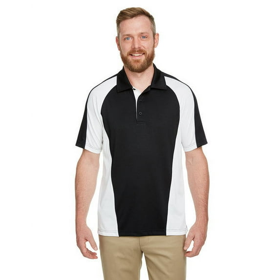 Harriton M385 Men's Advantage Snag Protection Plus IL Colorblock Polo