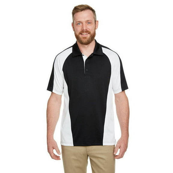 Harriton M385 Men's Advantage Snag Protection Plus IL Colorblock Polo