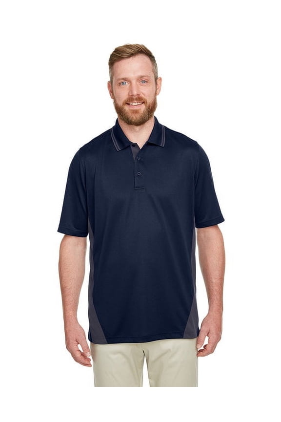 M386 Men's Flash Snag Protection Plus IL Colorblock Polo-Dark Navy/ Dark Charcoal-5XL