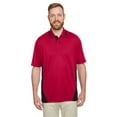 thumbnail image 1 of Harriton M386 Men's Flash Snag Protection Plus IL Colorblock Polo-Red/ Black-2XL, 1 of 3