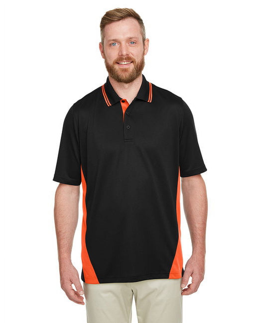 M386 Harriton M386 Men's Flash Snag Protection Plus IL Colorblock Polo ...
