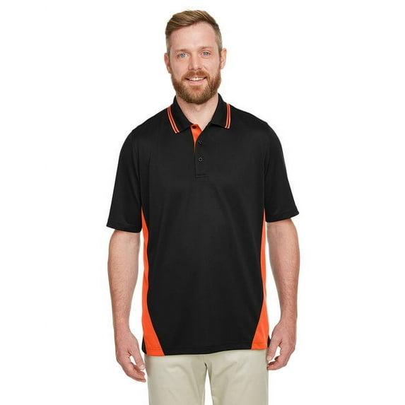 Harriton M386 Men's Flash Snag Protection Plus IL Colorblock Polo