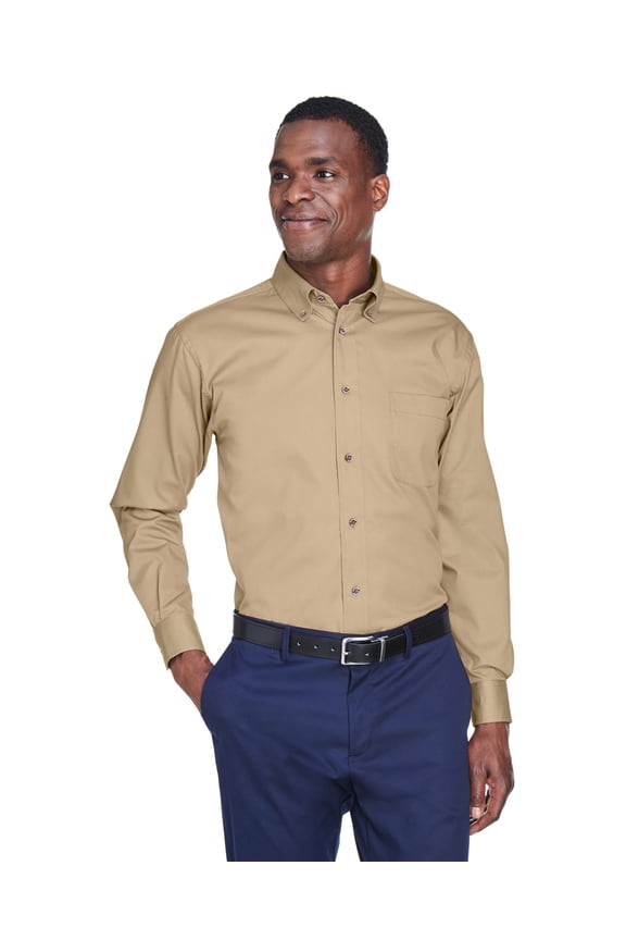 M500 Easy Blend Long-Sleeve Twill Shirt With Stain Release