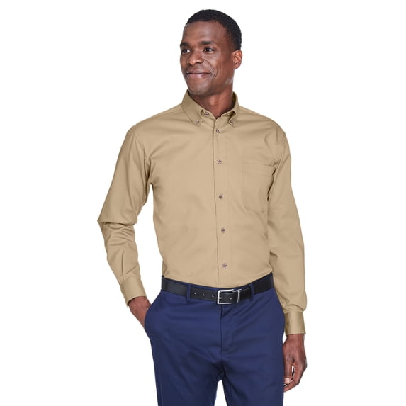 Harriton Woven Shirts STONE L