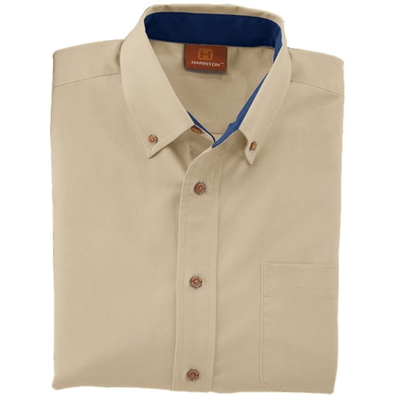 Mens Easy Blend Long-Sleeve Twill Shirt with Stain-Release