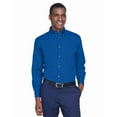 thumbnail image 1 of Harriton M500T Men's Tall Easy Blend™ Long Sleeve Twill Dress Shirt-French Blue-3XLT, 1 of 3