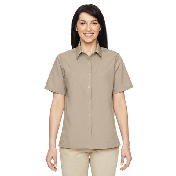 Harriton M545W Ladies Advantage Snap Closure Short-Sleeve Shirt