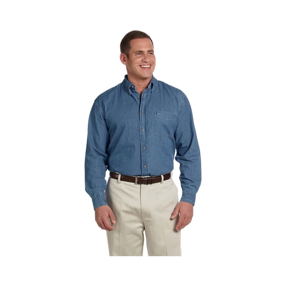 Harriton M550 Men's 6.5 oz. Long-Sleeve Denim Shirt