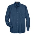 thumbnail image 1 of Harriton M550T Men's Tall Long Sleeve Denim Shirt-Dark Denim-2XLT, 1 of 3