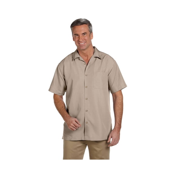 Harriton M560 Men'S Barbados Textured Camp Shirt