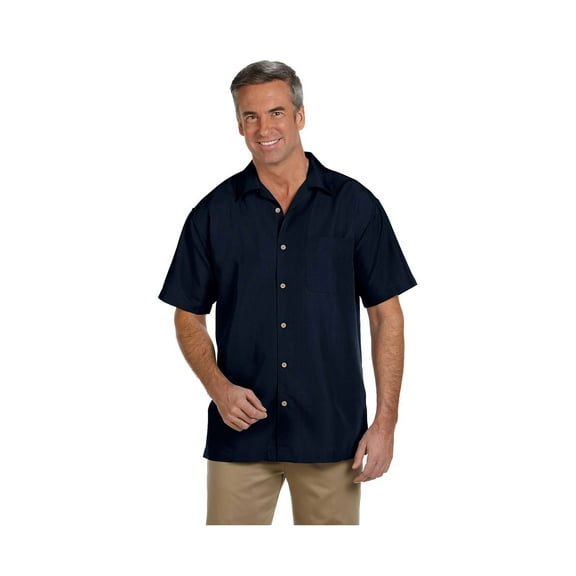 Harriton M560 Men'S Barbados Textured Camp Shirt