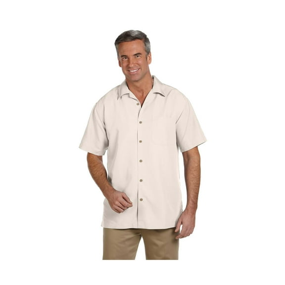 Harriton M560 Men'S Barbados Textured Camp Shirt