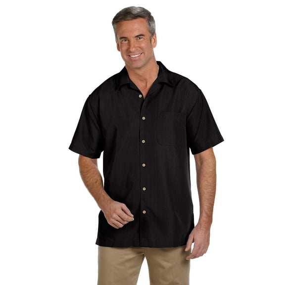 Harriton M560 Men's Barbados Textured Camp Shirt