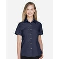 thumbnail image 1 of Harriton M560W Women's Barbados Textured Camp Shirt-Navy-2XL, 1 of 3