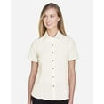 thumbnail image 1 of Harriton M560W Women's Barbados Textured Camp Shirt-Cream-3XL, 1 of 3