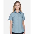 thumbnail image 1 of Harriton M560W Women's Barbados Textured Camp Shirt-Cloud Blue-XL, 1 of 3