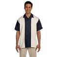 thumbnail image 1 of Harriton M575 Men's Two-Tone Camp Shirt-NAVY/ CREAM-3XL, 1 of 3