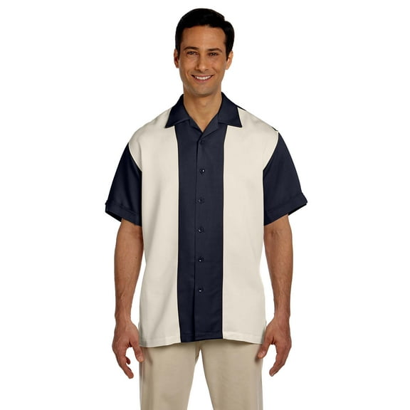 Harriton M575 Men's Two-Tone Bahama Cord Camp Shirt