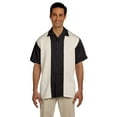 thumbnail image 1 of Harriton M575 Men's Two-Tone Camp Shirt-BLACK/ CREAM-XL, 1 of 3
