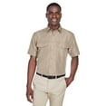 thumbnail image 1 of Harriton M580 Men's Key West Short Sleeve Performance Staff Shirt-Khaki-5XL, 1 of 2