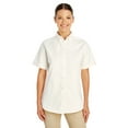thumbnail image 1 of Harriton M582W Women's Foundation 100% Cotton Short-Sleeve Twill Shirt Teflon, 1 of 6