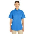 thumbnail image 1 of Harriton M582W Women's Foundation 100% Cotton Short-Sleeve Twill Shirt Teflon, 1 of 6