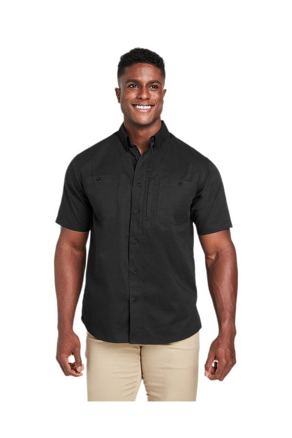 M585 Men's Advantage IL Short Sleeve Work Shirt-Black-4XL