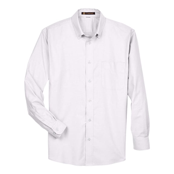Harriton M600 Men's Long-Sleeve Oxford with Stain-Release (2 PACK)