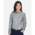 thumbnail image 1 of Harriton M600W Women's Long Sleeve Oxford Dress Shirt-Oxford Grey-S, 1 of 3