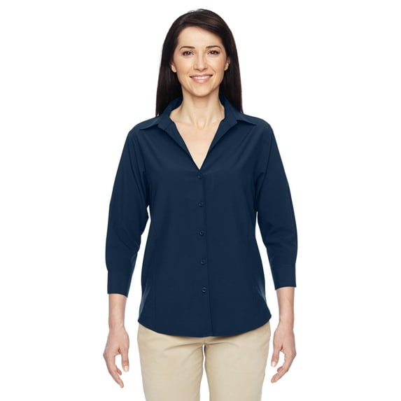 Harriton M610W Ladies Paradise 3/4-Sleeve Performance Shirt