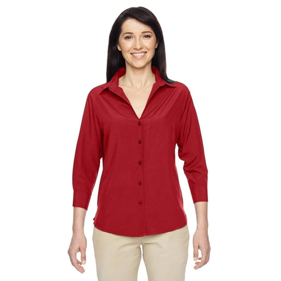 Harriton M610W Ladies Paradise 3/4-Sleeve Performance Shirt