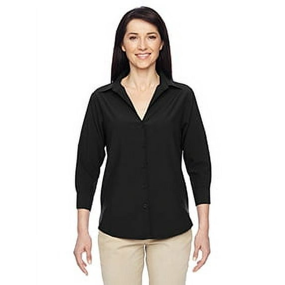 Harriton M610W Women's Paradise Three Quarter Sleeve Performance Shirt